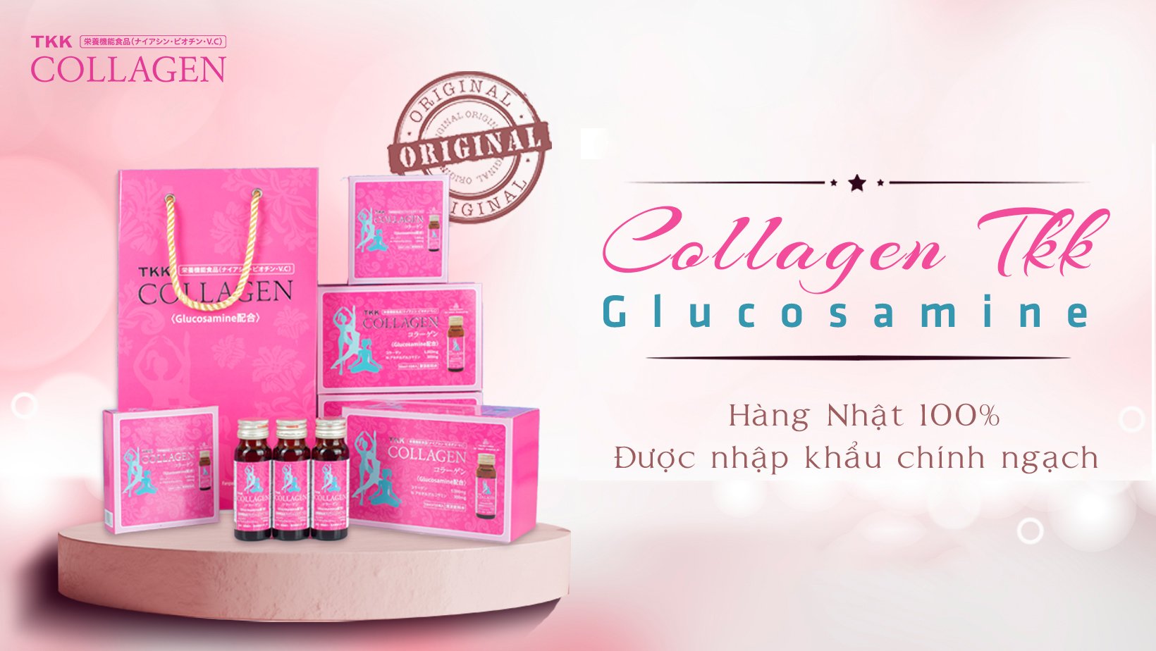 Collagen Glucosamine TKK nội địa Nhật Bản Hộp 3